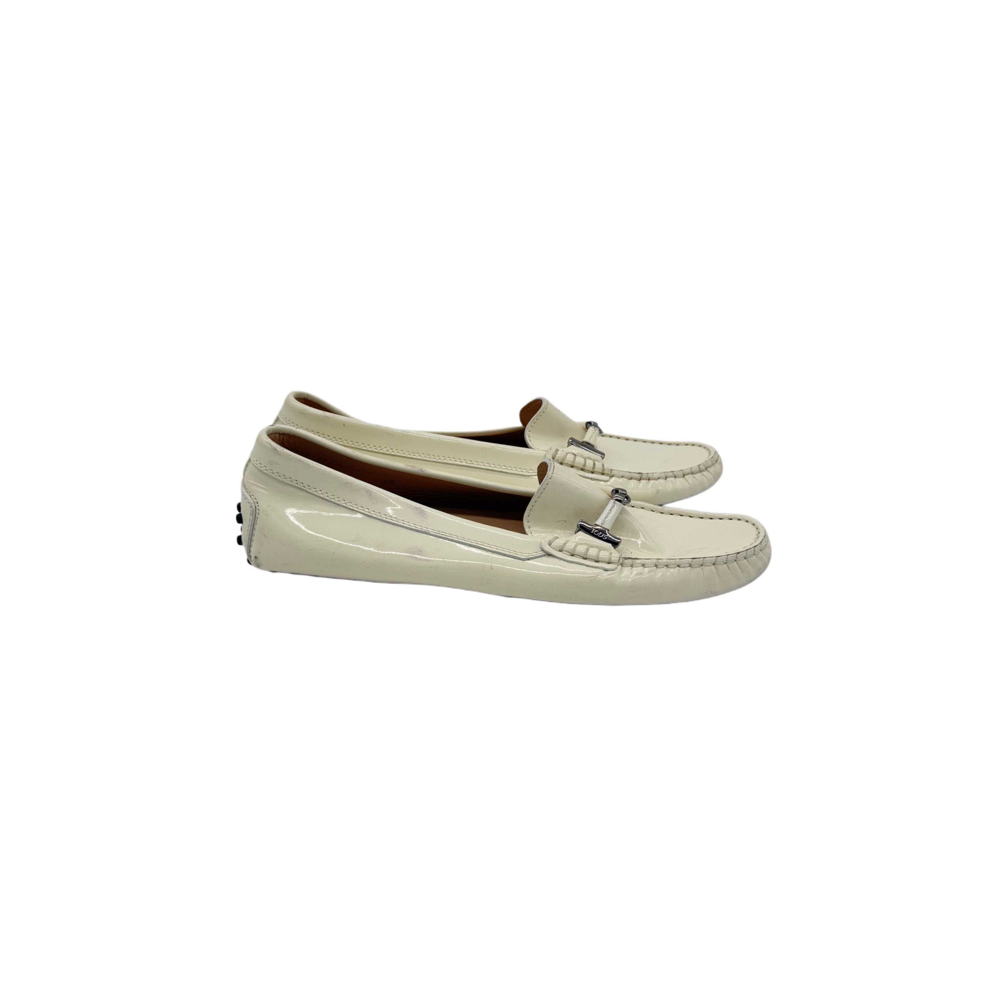 TOD'S WHITE MOCCASINS TOD'S WHITE MOCCASINS