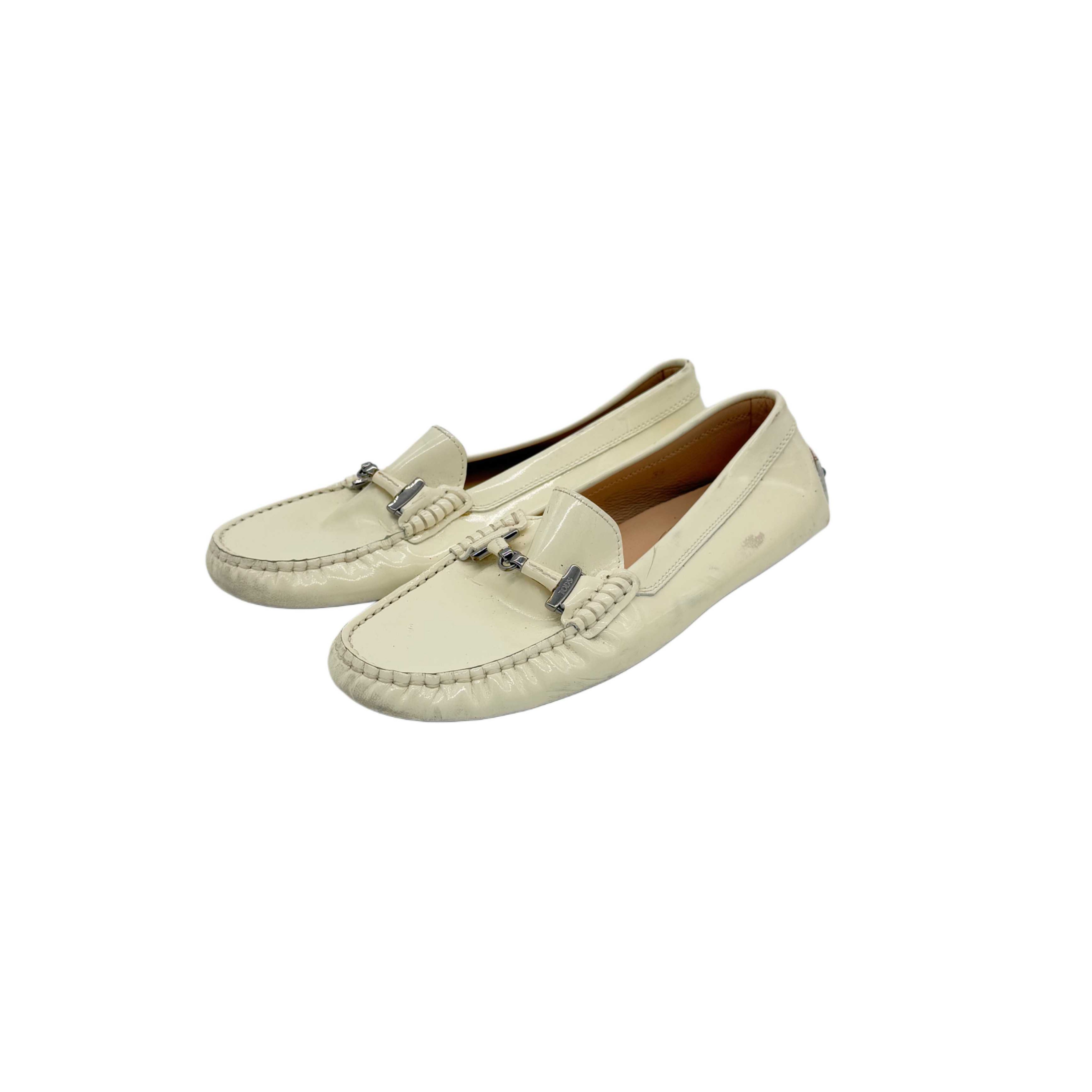 TOD'S WHITE MOCCASINS TOD'S WHITE MOCCASINS