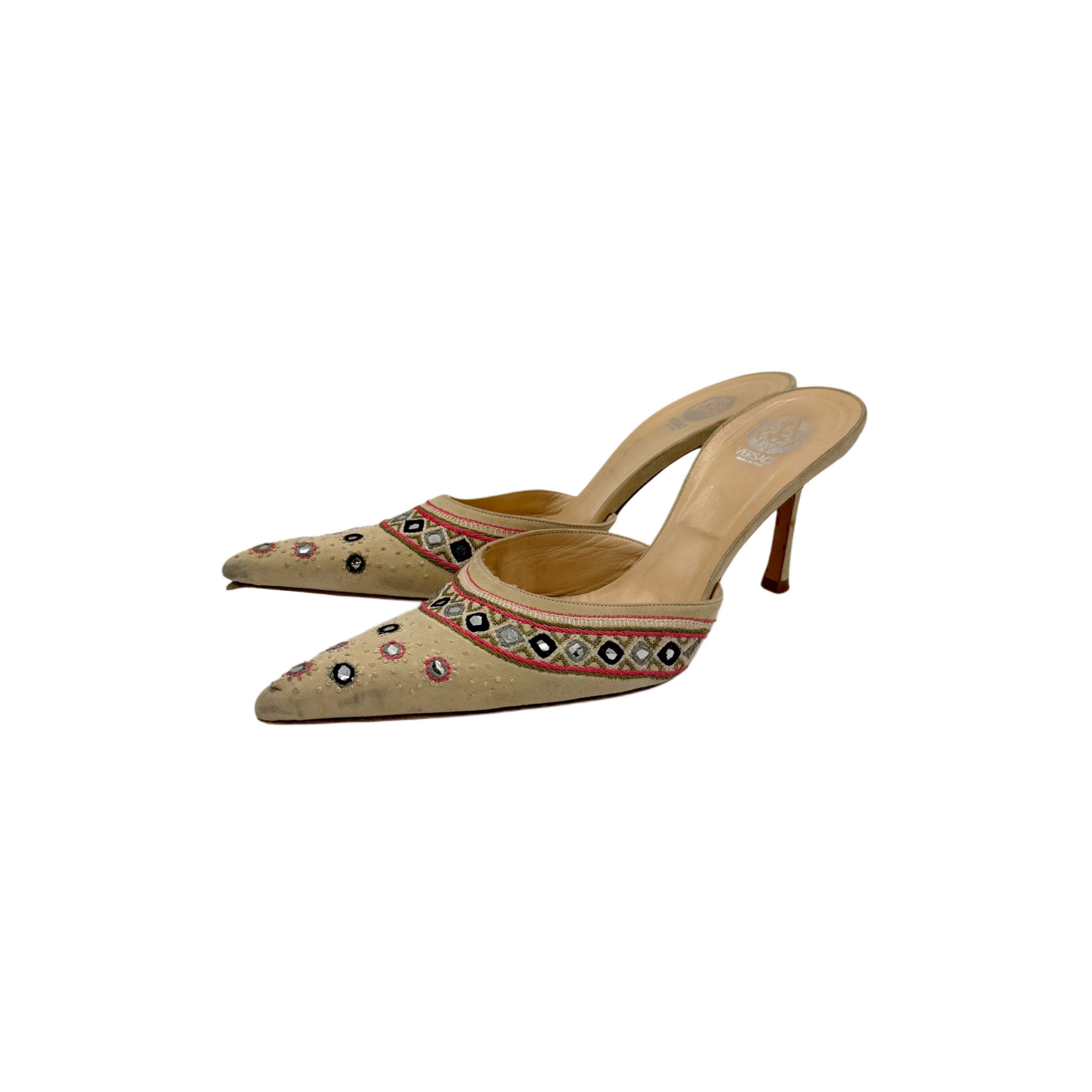 VERSACE MULES HEELS 