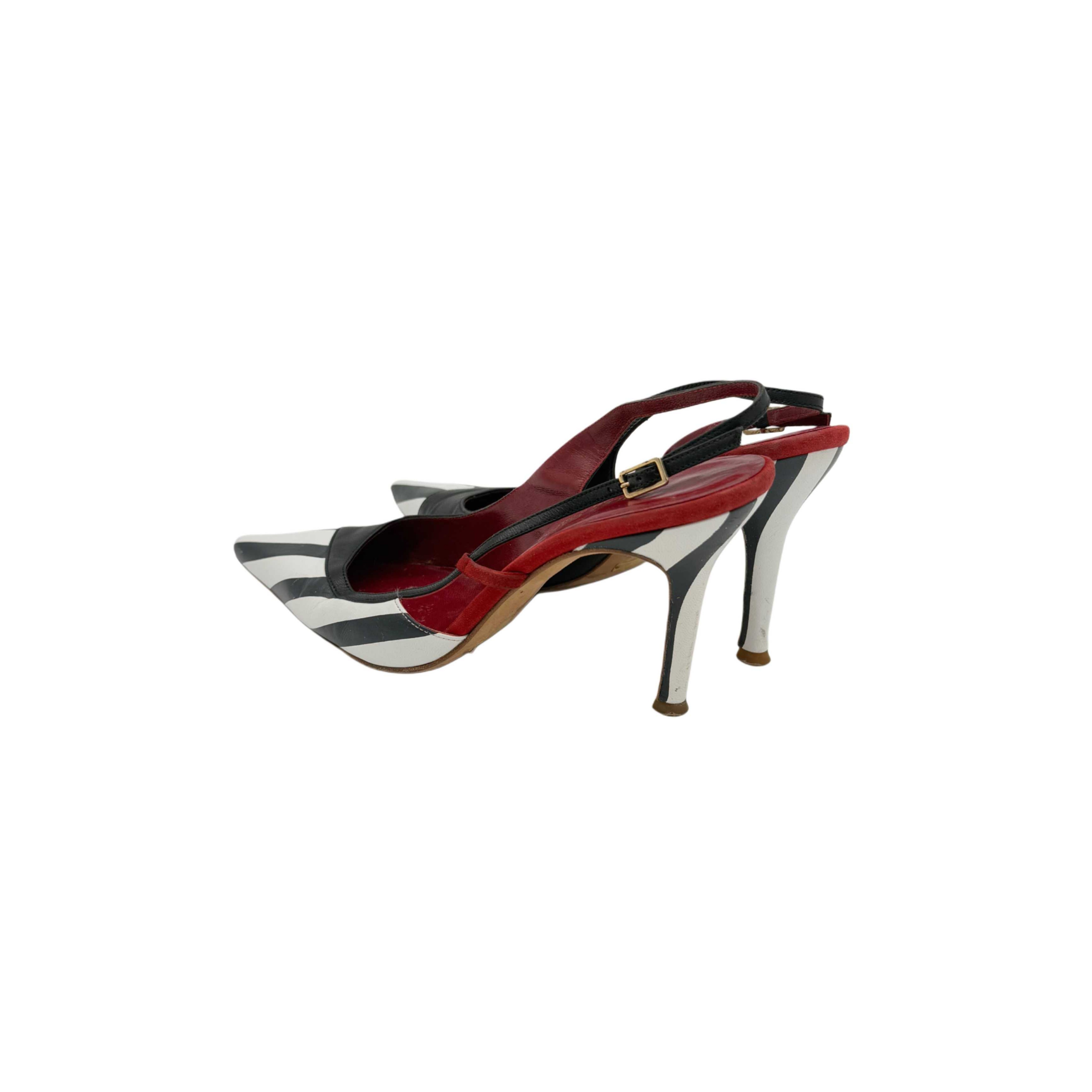 DOLCE AND GABBANA TAORMINA LEATHER HEELS