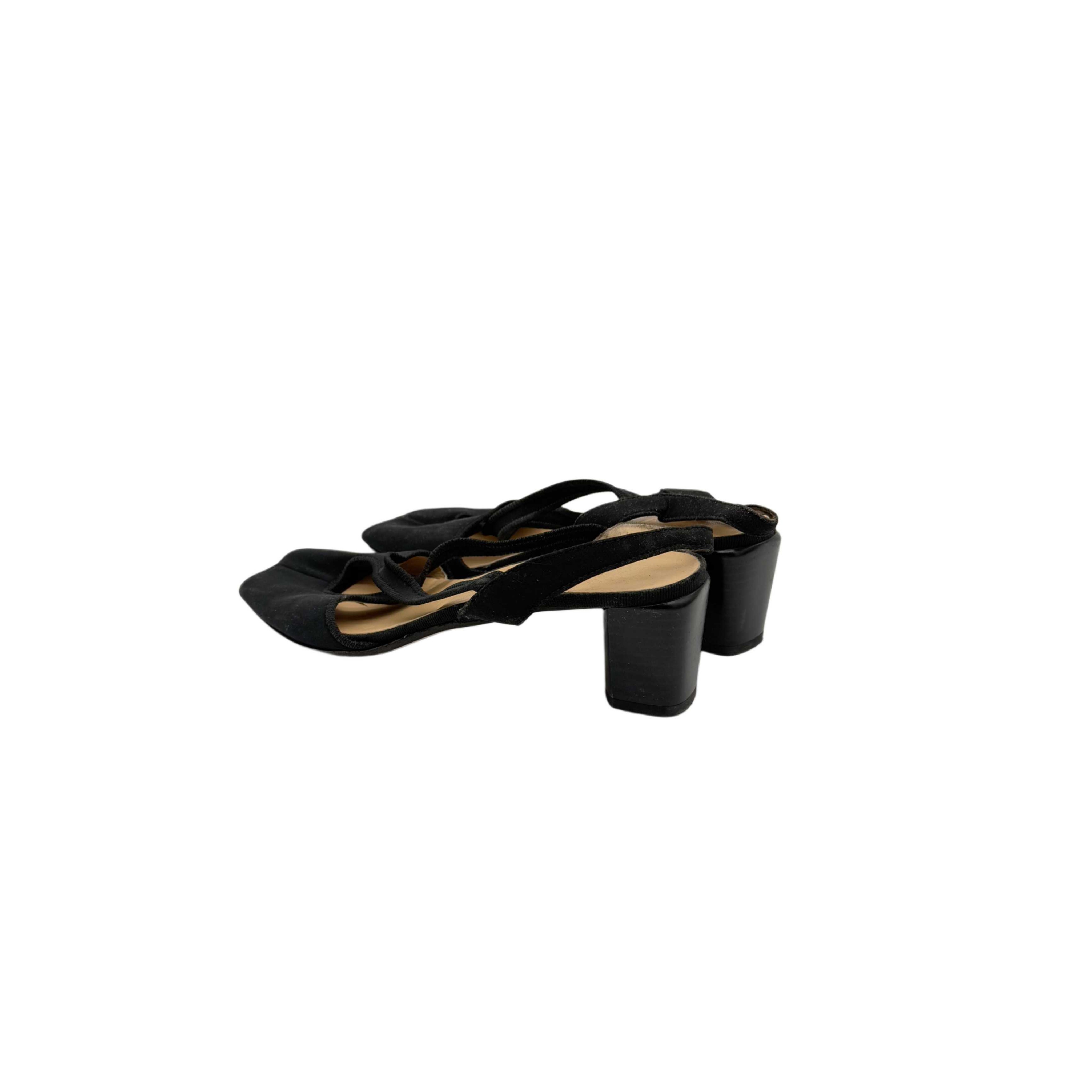 OPEN BLACK HEELS VINTAGE OPEN BLACK HEELS VINTAGE