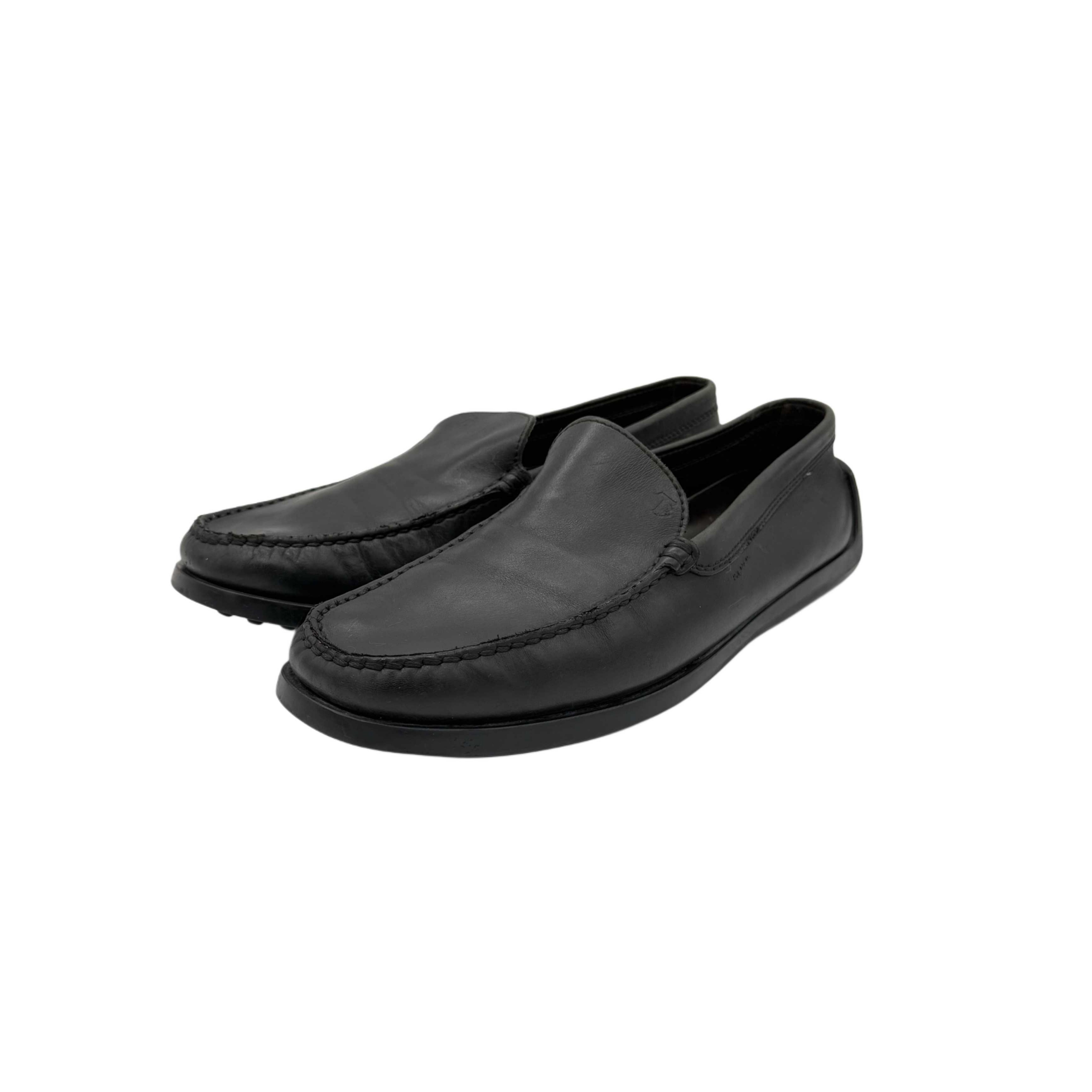 TODS BLACK LEATHER MOCASSINS TODS BLACK LEATHER MOCASSINS
