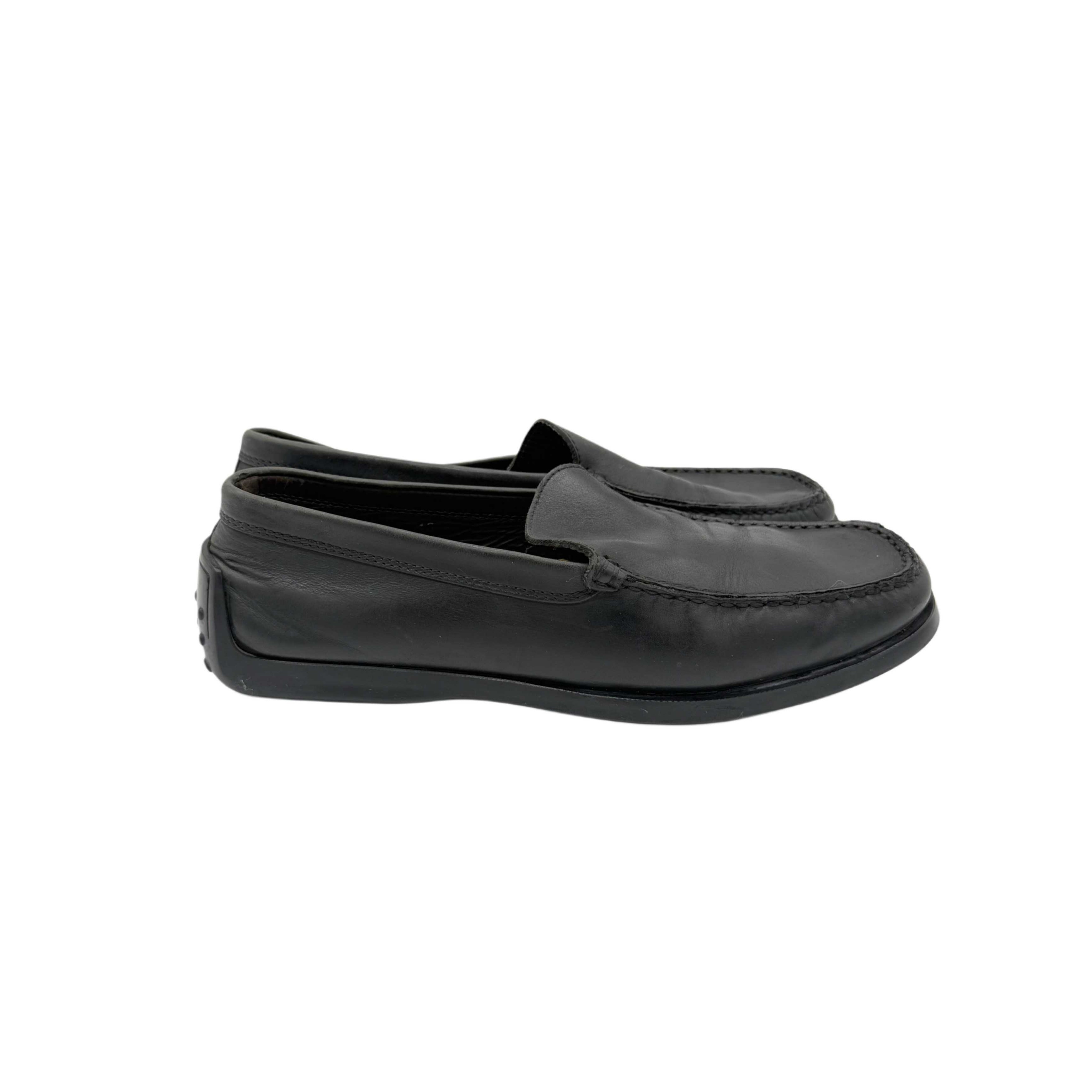 TODS BLACK LEATHER MOCASSINS TODS BLACK LEATHER MOCASSINS
