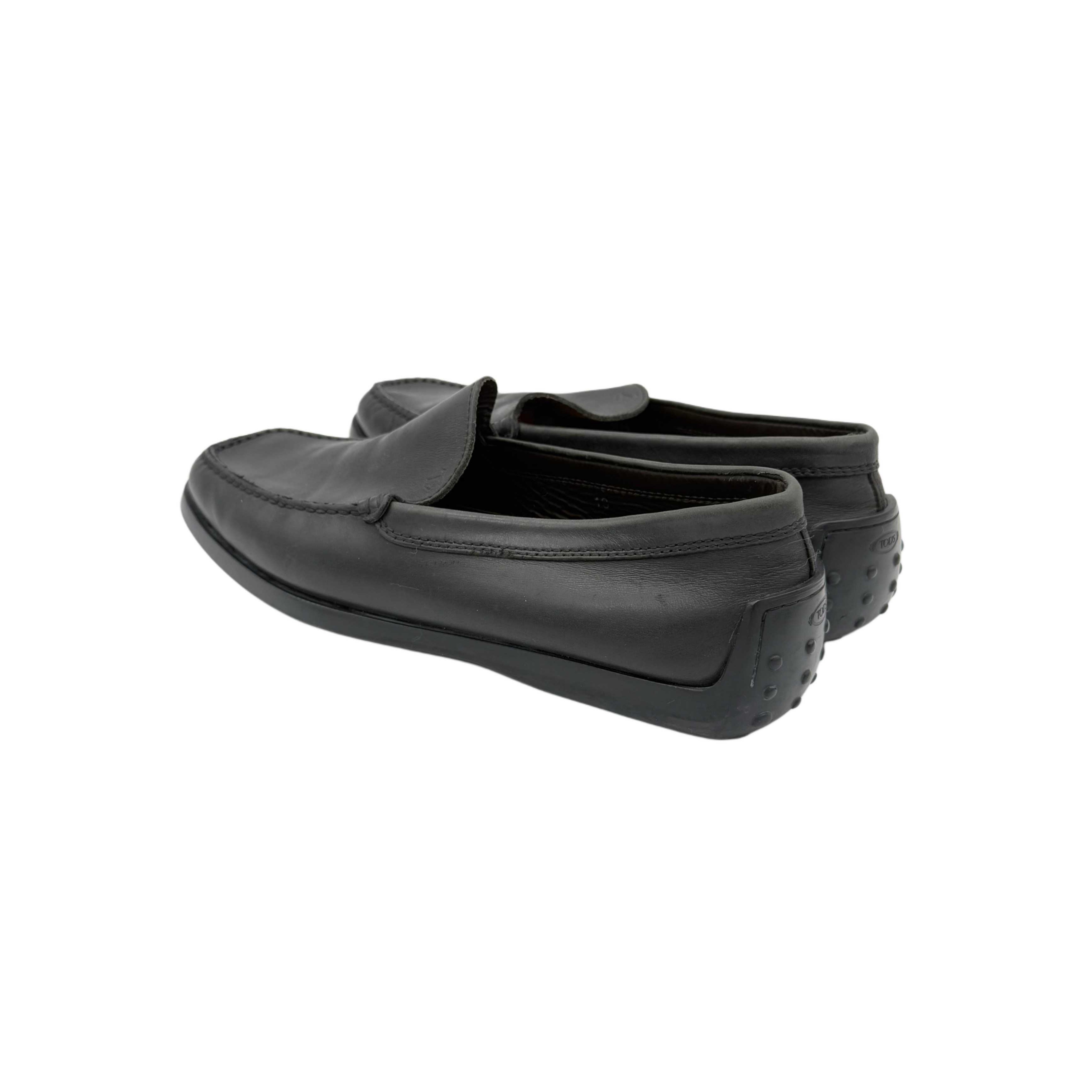 TODS BLACK LEATHER MOCASSINS TODS BLACK LEATHER MOCASSINS