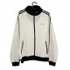 ADIDAS WHITE JACKET WITH BLACK STRAPS ADIDAS WHITE JACKET WITH BLACK STRAPS