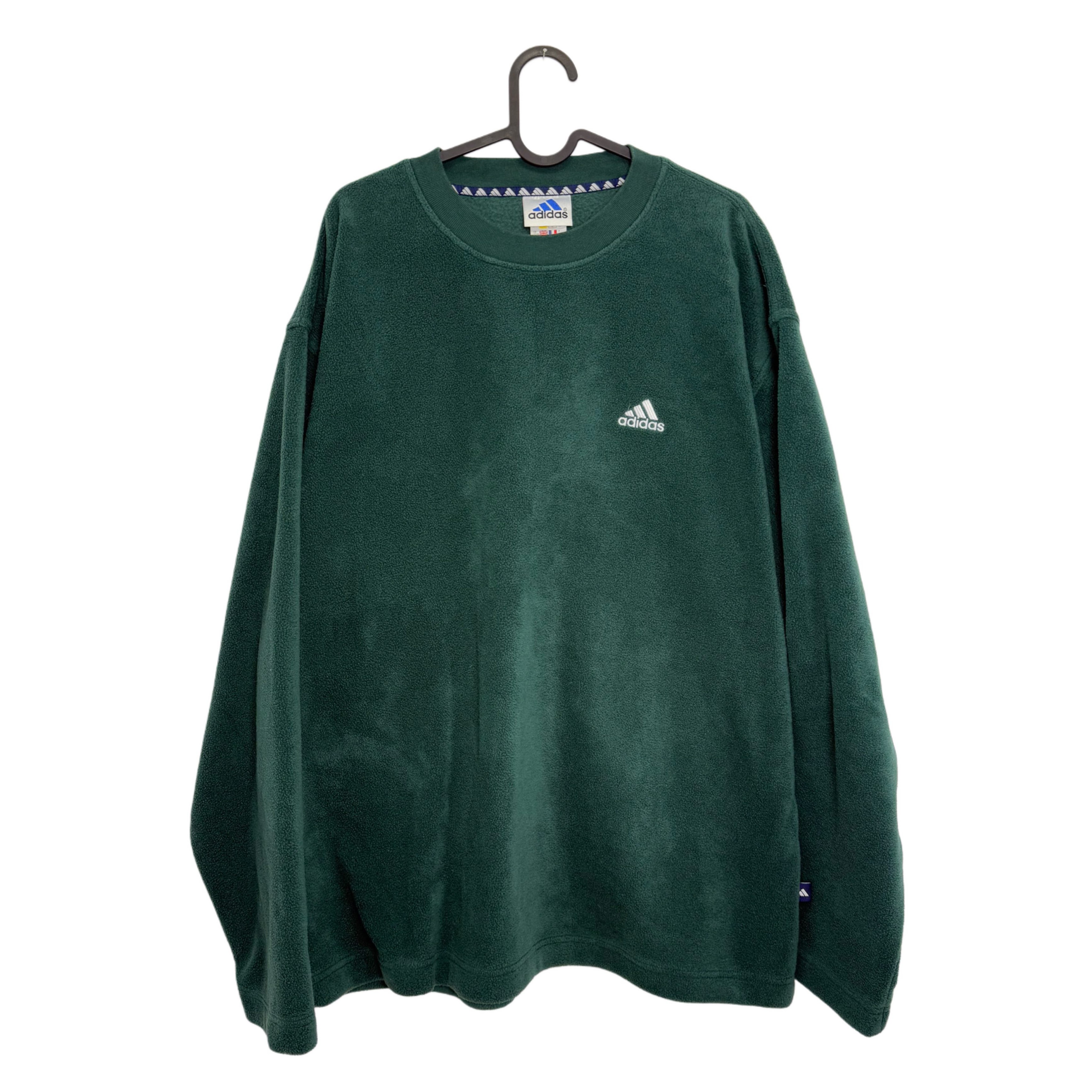 ADIDAS GREEN FLEECE SWEATSHIRT ADIDAS GREEN FLEECE SWEATSHIRT
