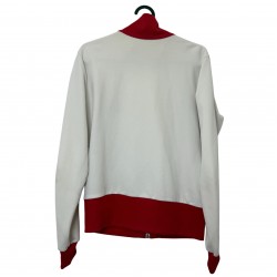 ADIDAS WHITE AND RED STRAPS JACKET