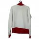 ADIDAS WHITE AND RED STRAPS JACKET ADIDAS WHITE AND RED STRAPS JACKET