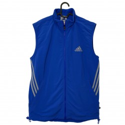 ADIDAS BLUE SLEEVELESS JACKET