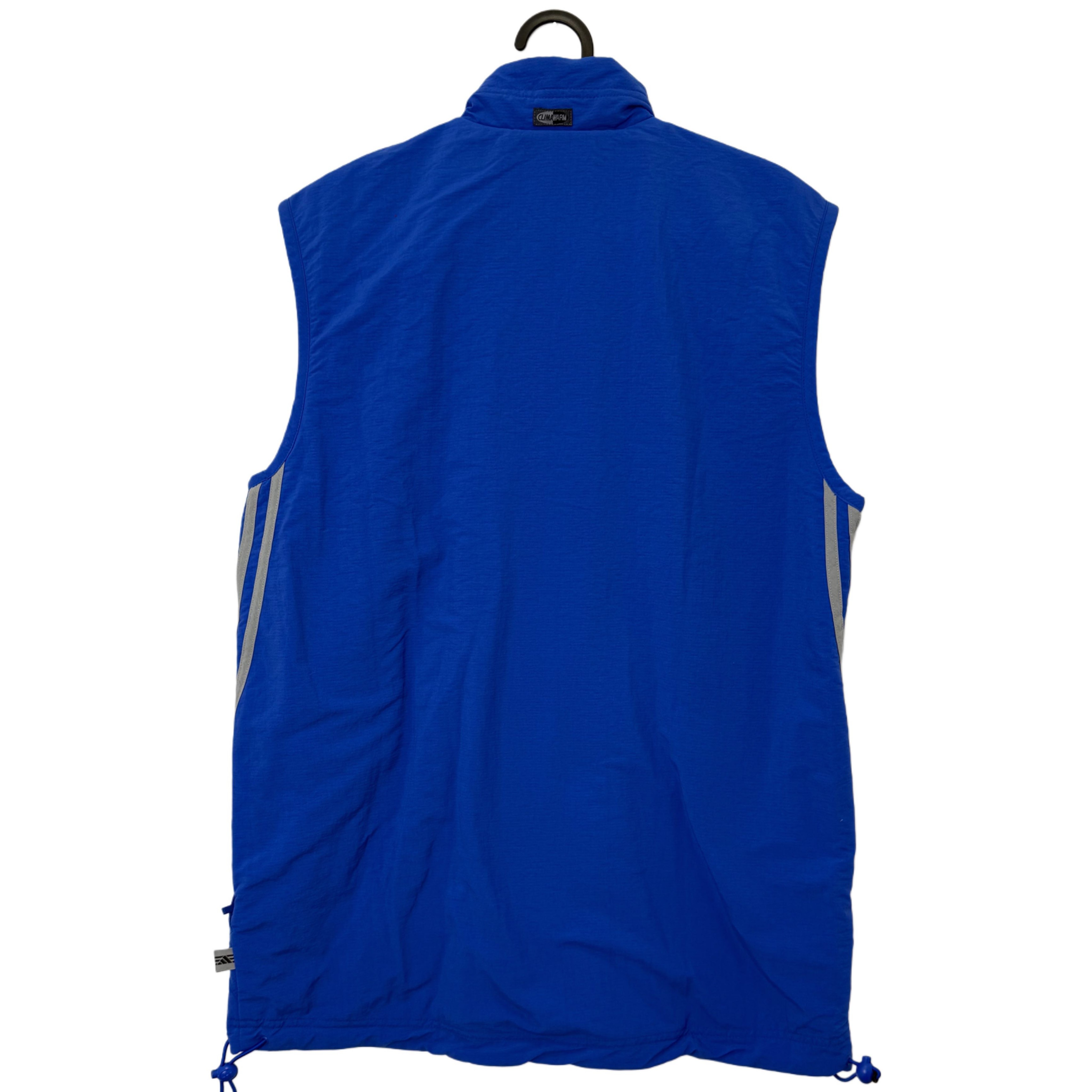 ADIDAS BLUE SLEEVELESS JACKET ADIDAS BLUE SLEEVELESS JACKET