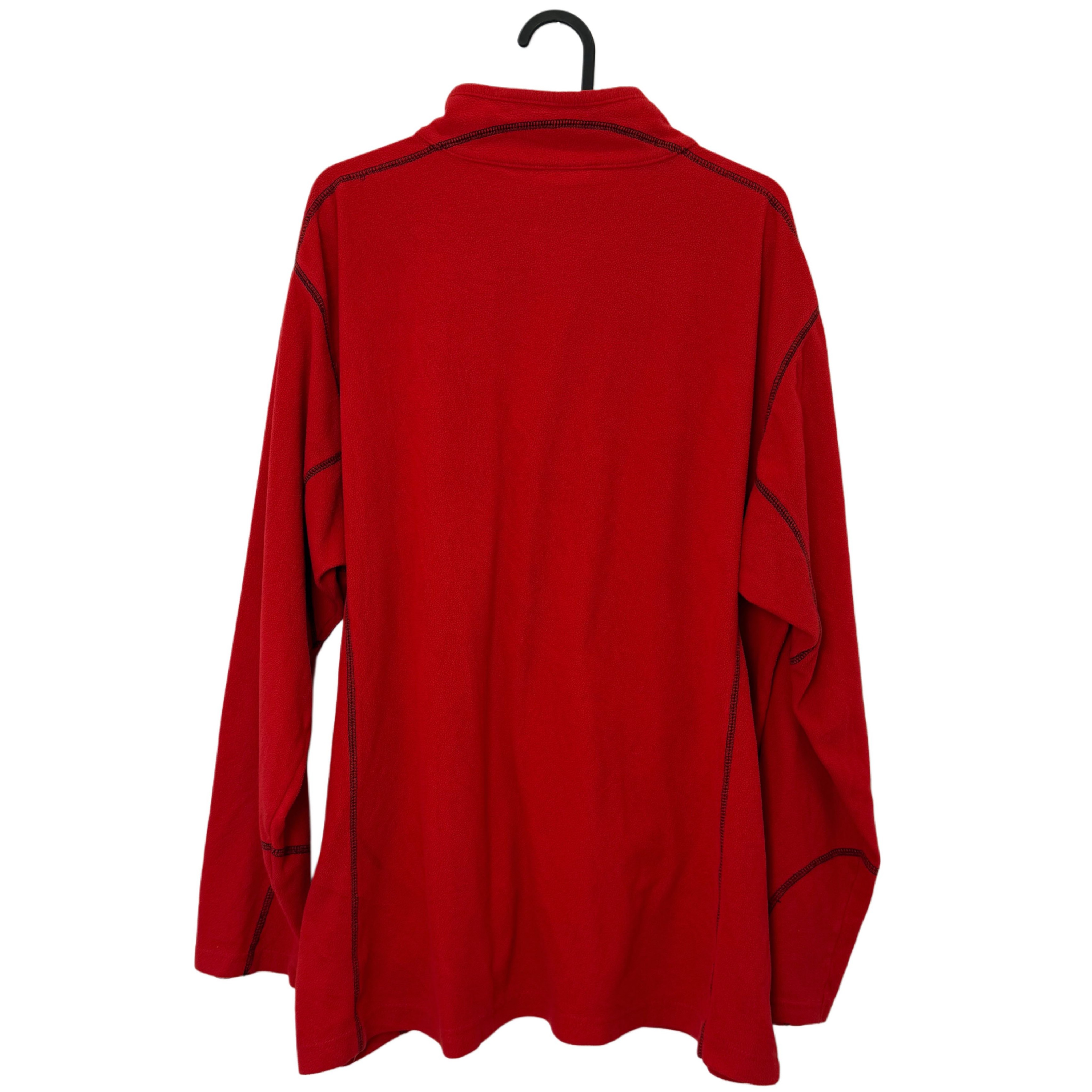 COLUMBIA RED HALF ZIPPER FLEECE COLUMBIA RED HALF ZIPPER FLEECE