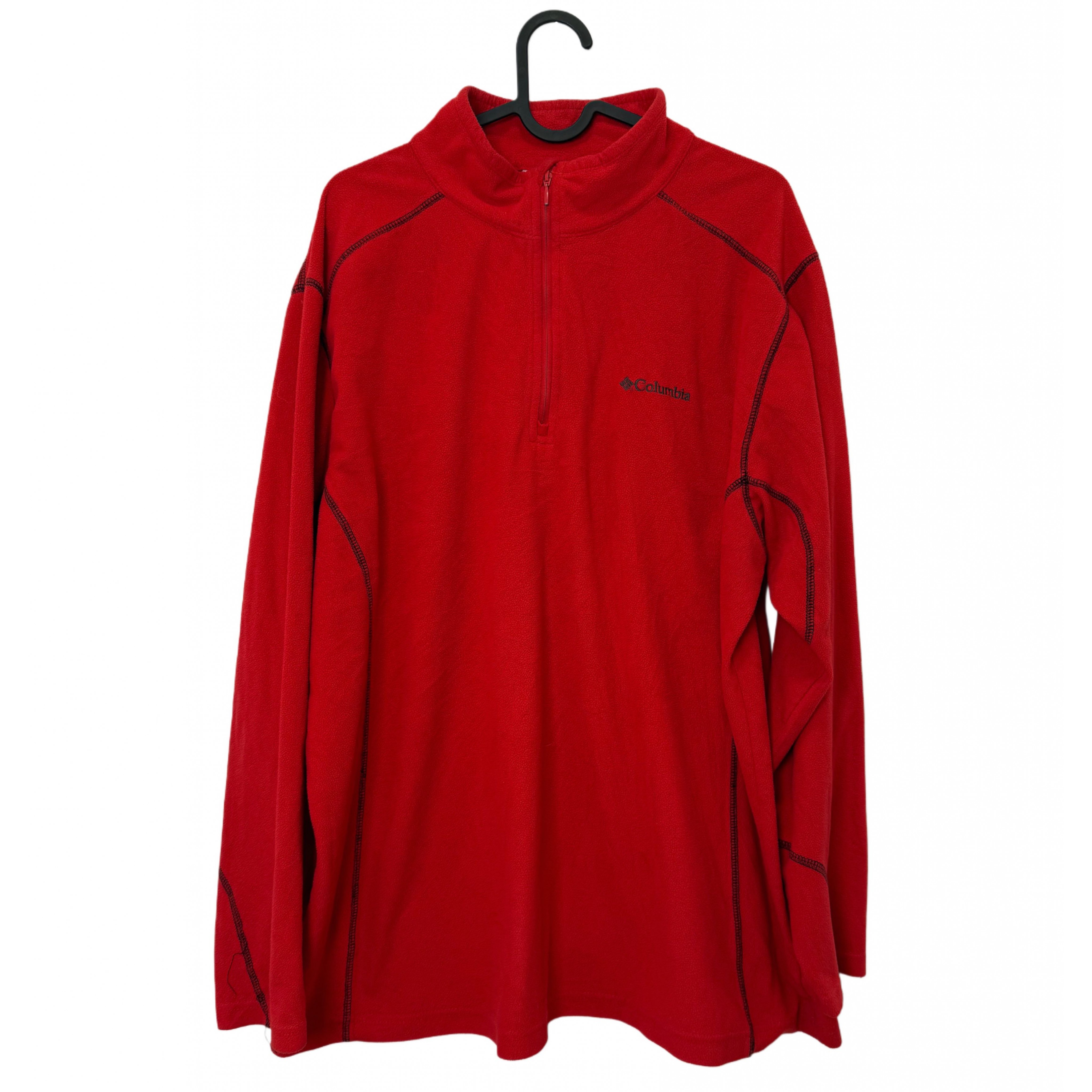 COLUMBIA RED HALF ZIPPER FLEECE COLUMBIA RED HALF ZIPPER FLEECE
