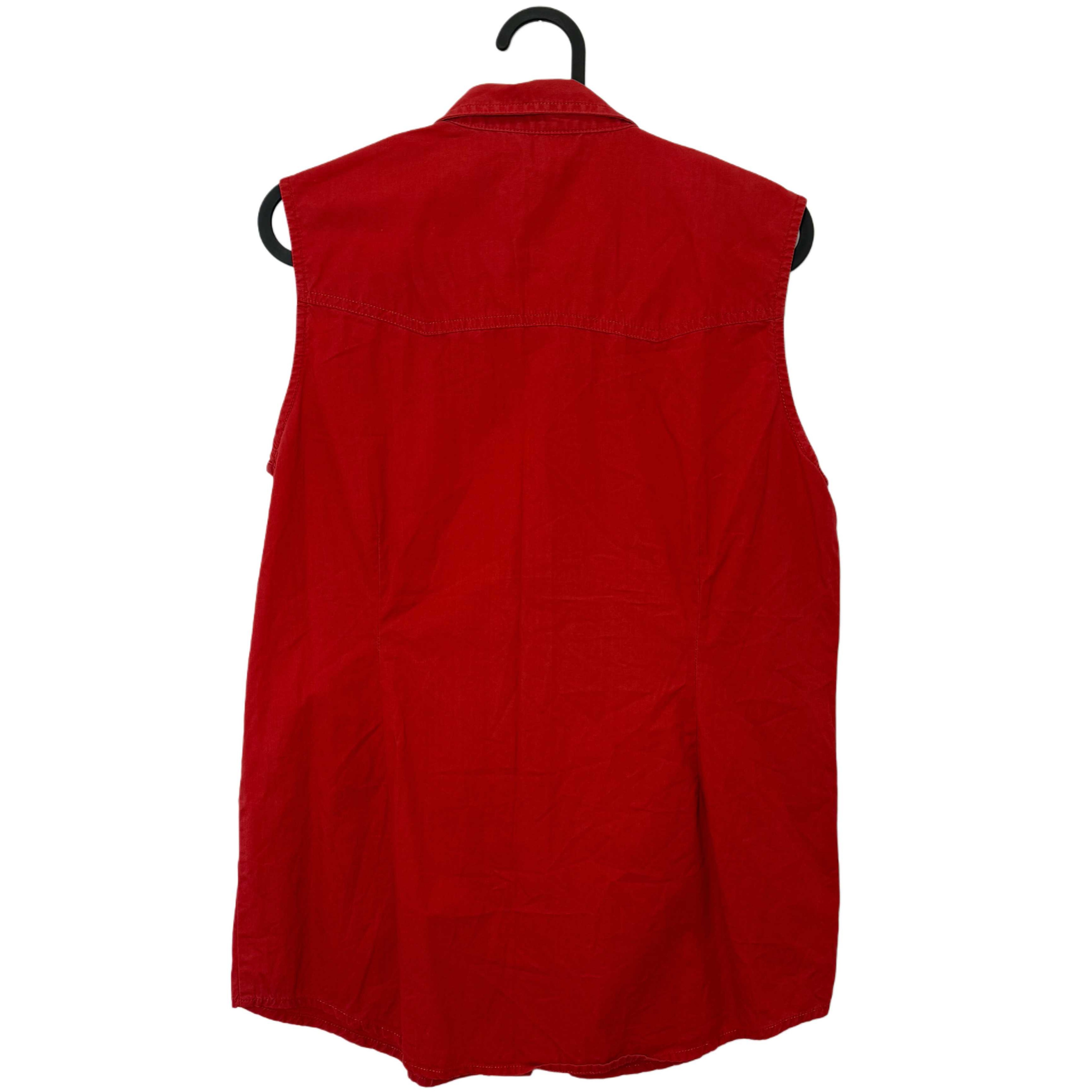 LEE SLEEVELESS SHIRT RED LEE SLEEVELESS SHIRT RED