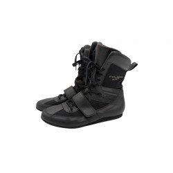 DOLCE AND GABBANA BLACK BIKER SHOES