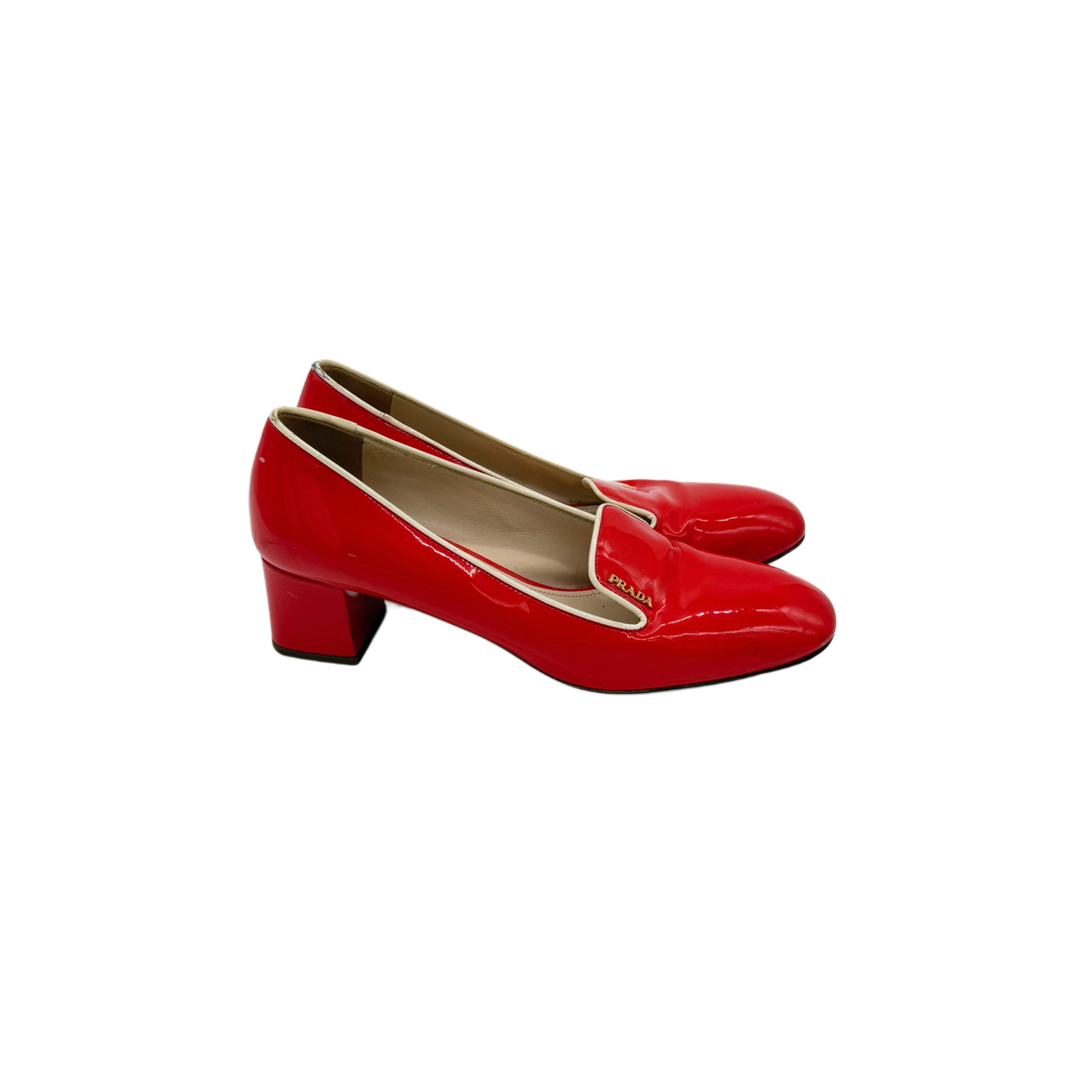 PRADA RED LOW HEELS PRADA RED LOW HEELS