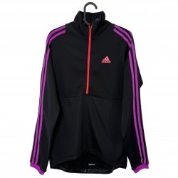ADIDAS BLACK HALF ZIP JACKET