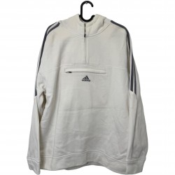 ADIDAS HALF ZIPPER HOODIE WHITE