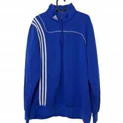 ADIDAS BLUE HALF ZIP SWEATSHIRT