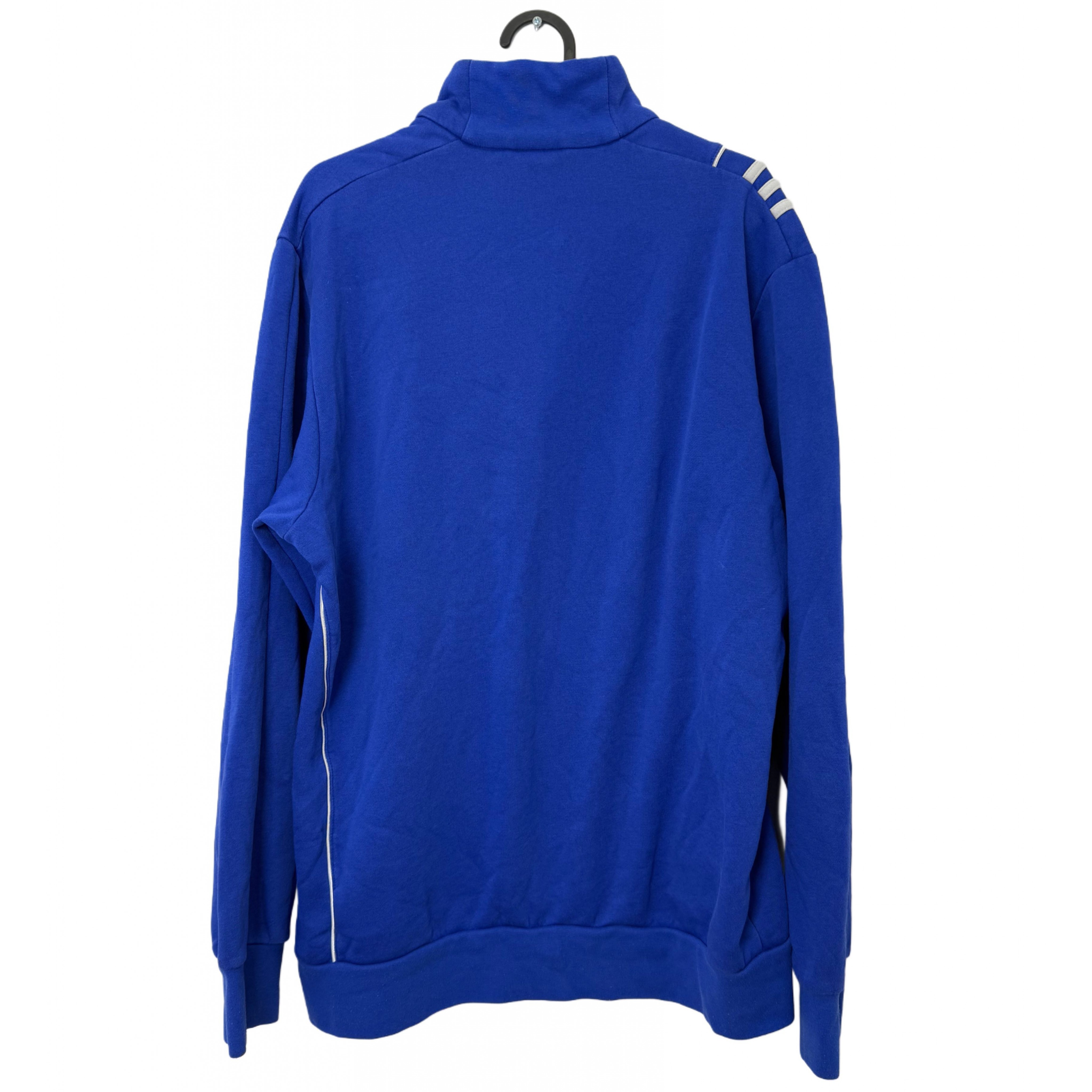 ADIDAS BLUE HALF ZIP SWEATSHIRT ADIDAS BLUE HALF ZIP SWEATSHIRT
