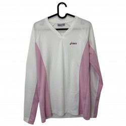 ASICS WHITE AND PINK LONG SLEEVE 