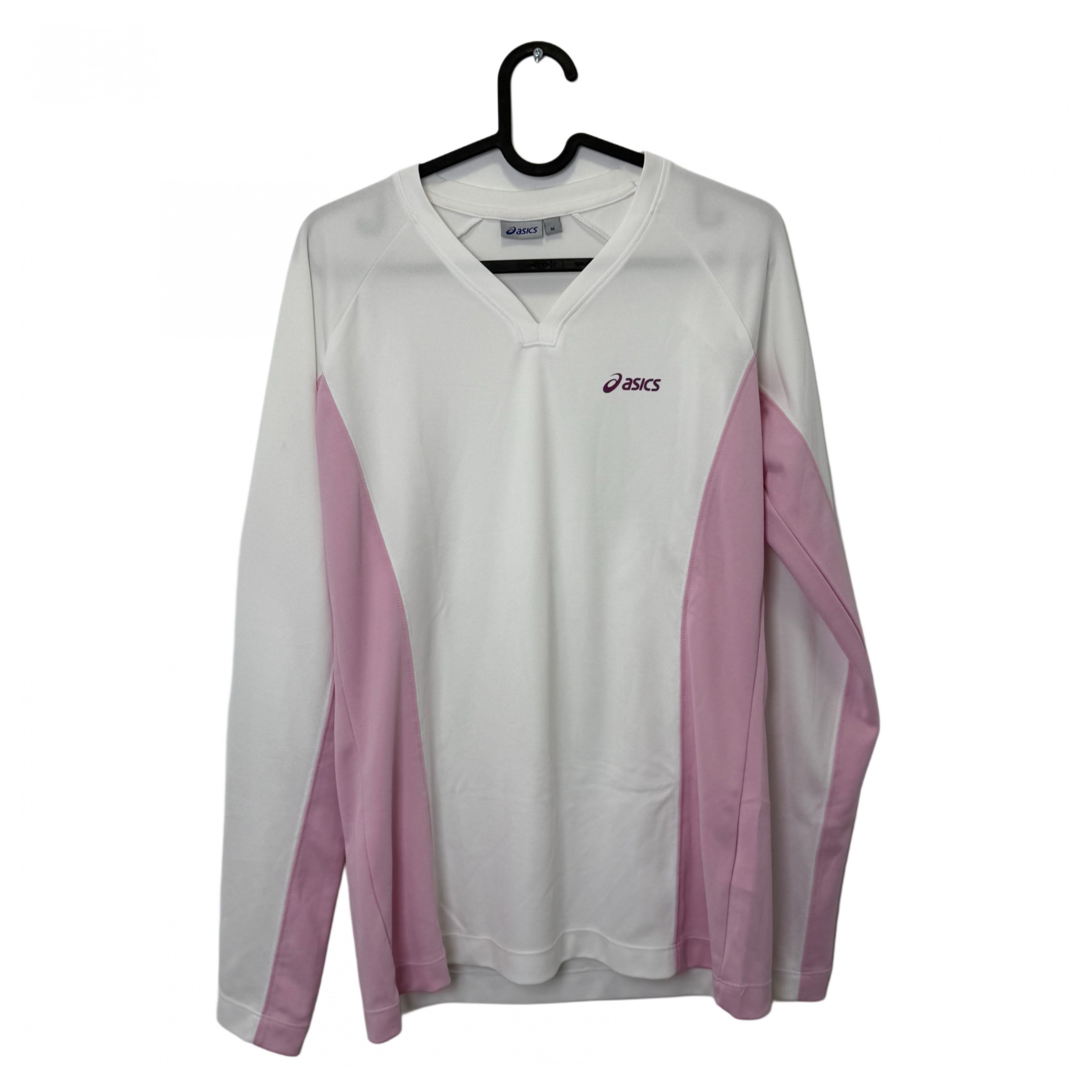 ASICS WHITE AND PINK LONG SLEEVE ASICS WHITE AND PINK LONG SLEEVE