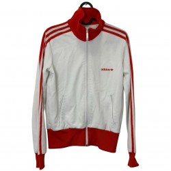 ADIDAS ORIGINALS WHITE AND ORANGE JACKET