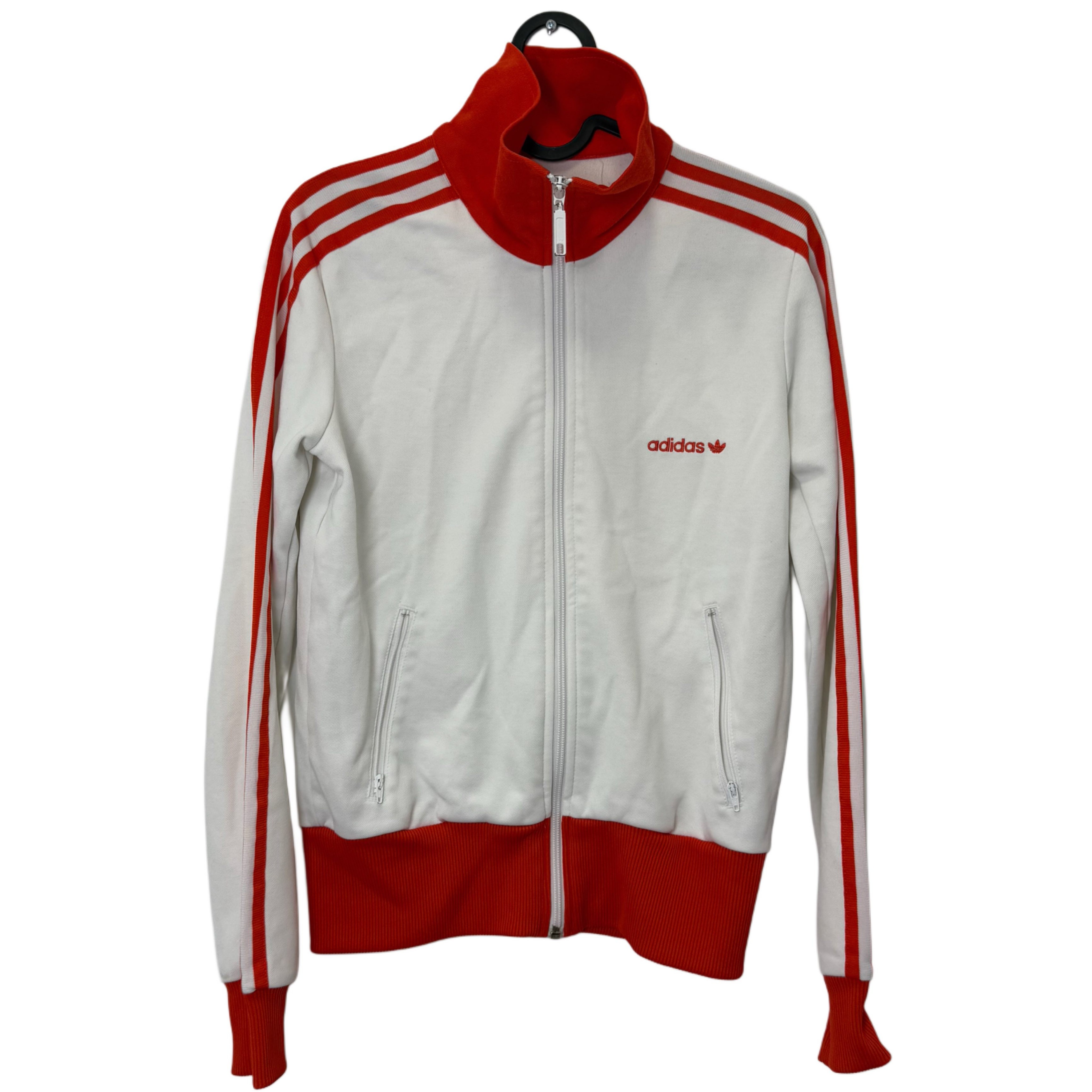 ADIDAS ORIGINALS WHITE AND ORANGE JACKET ADIDAS ORIGINALS WHITE AND ORANGE JACKET