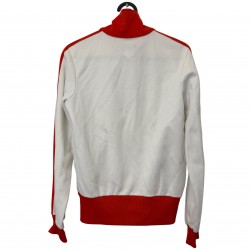 ADIDAS ORIGINALS WHITE AND ORANGE JACKET