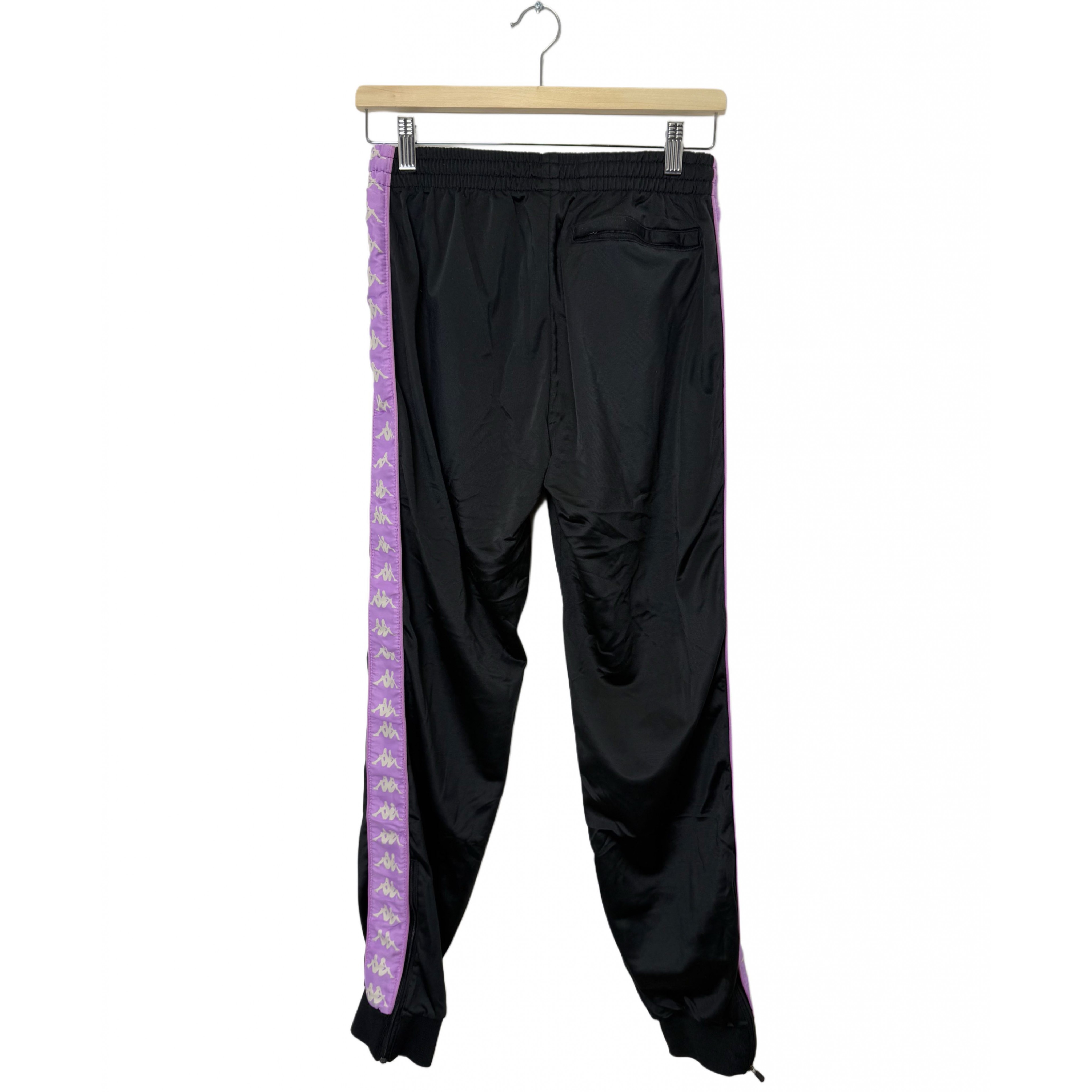 KAPPA BLACK TRACK PANTS KAPPA BLACK TRACK PANTS