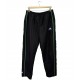 ADIDAS BLACK WITH GREEN STRAP TRACK PANTS ADIDAS BLACK WITH GREEN STRAP TRACK PANTS