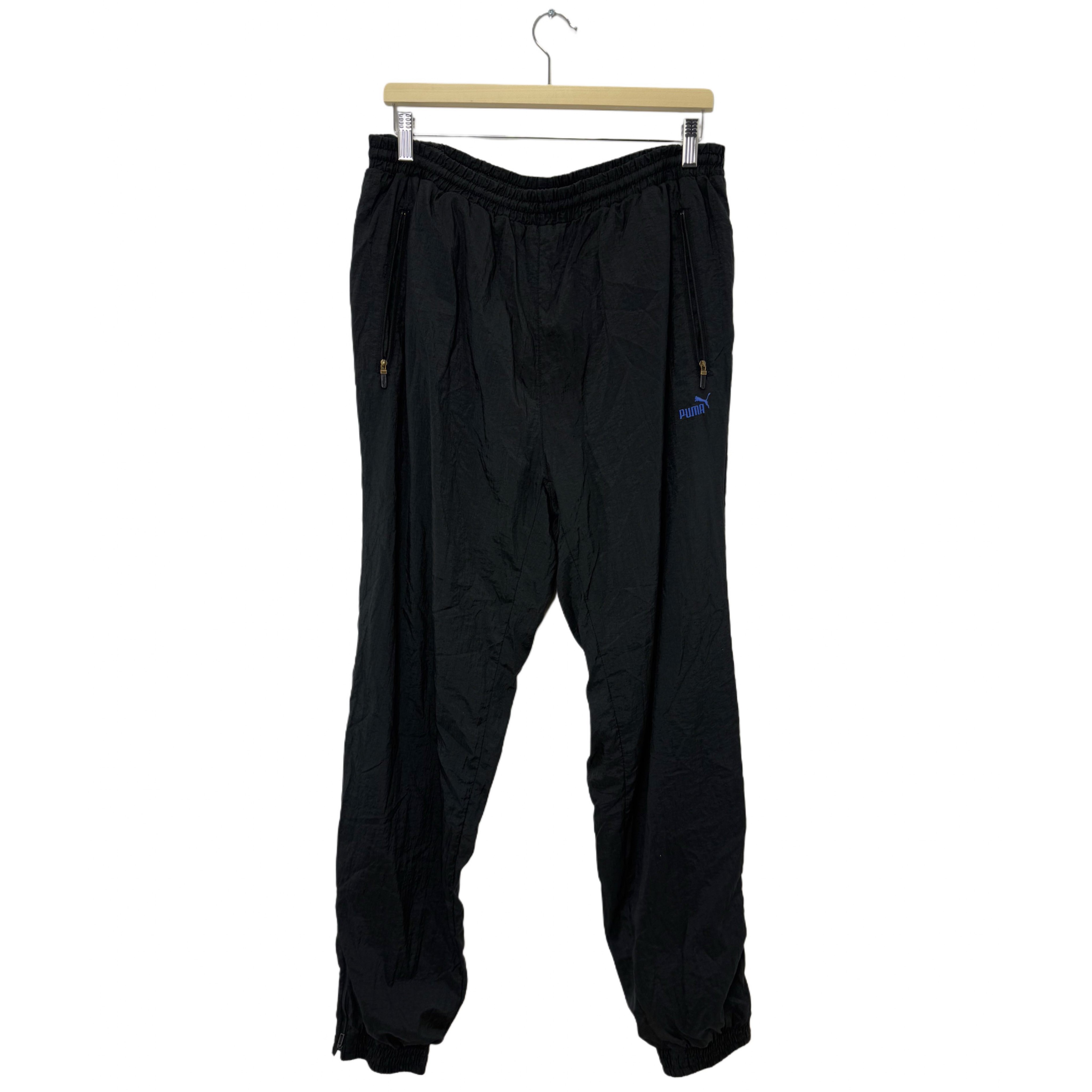 PUMA BLACK TRACK PANTS VINTAGE PUMA BLACK TRACK PANTS VINTAGE