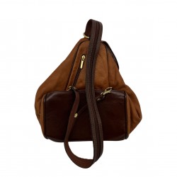 BROWN LEATHER BACKPACK