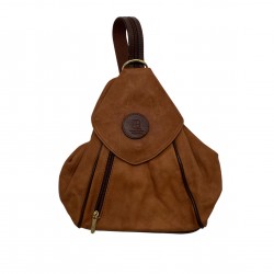 BROWN LEATHER BACKPACK