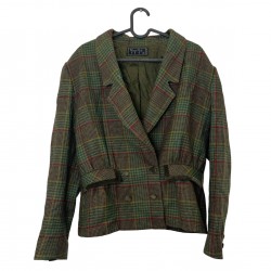 OLIVE CHECK BLAZER VINTAGE
