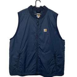 CARHARTT DARK BLUE SLEEVELESS JACKET
