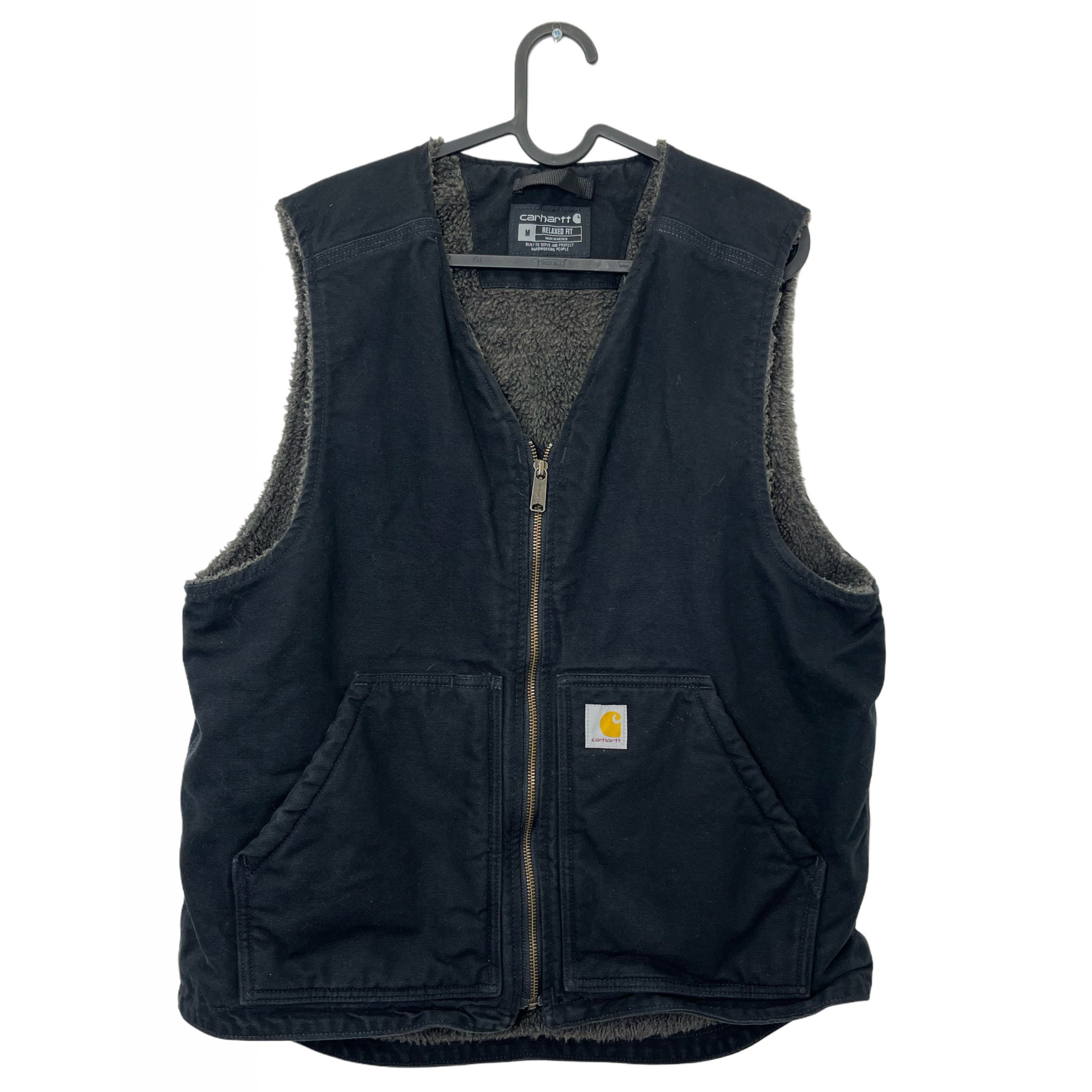 CARHARTT BLACK SLEEVELESS JACKET