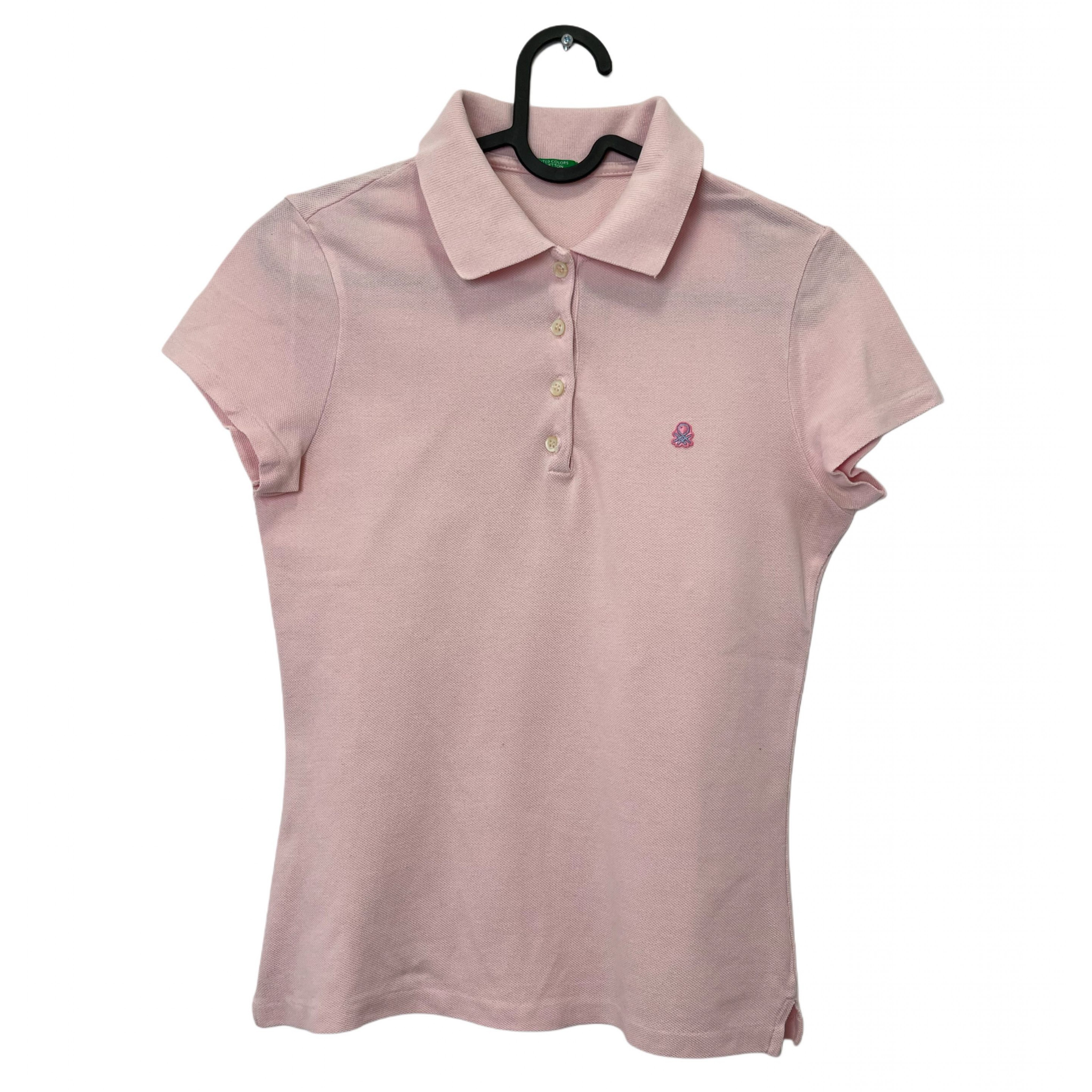 BENNETON PINK POLO T-SHIRT BENNETON PINK POLO T-SHIRT