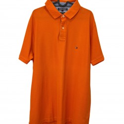 TOMMY HILFIGER ORANGE POLO T-SHIRT