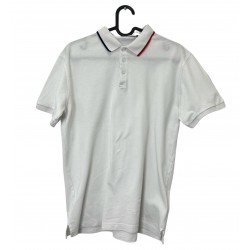 MONCLER WHITE POLO T-SHIRT