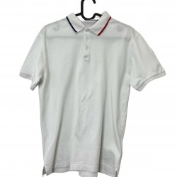 MONCLER WHITE POLO T-SHIRT