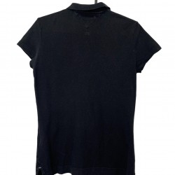 TOMMY HILFIGER BLACK POLO T-SHIRT