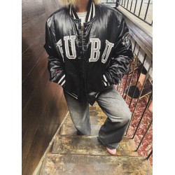 FUBU BLACK BOMBER JACKET