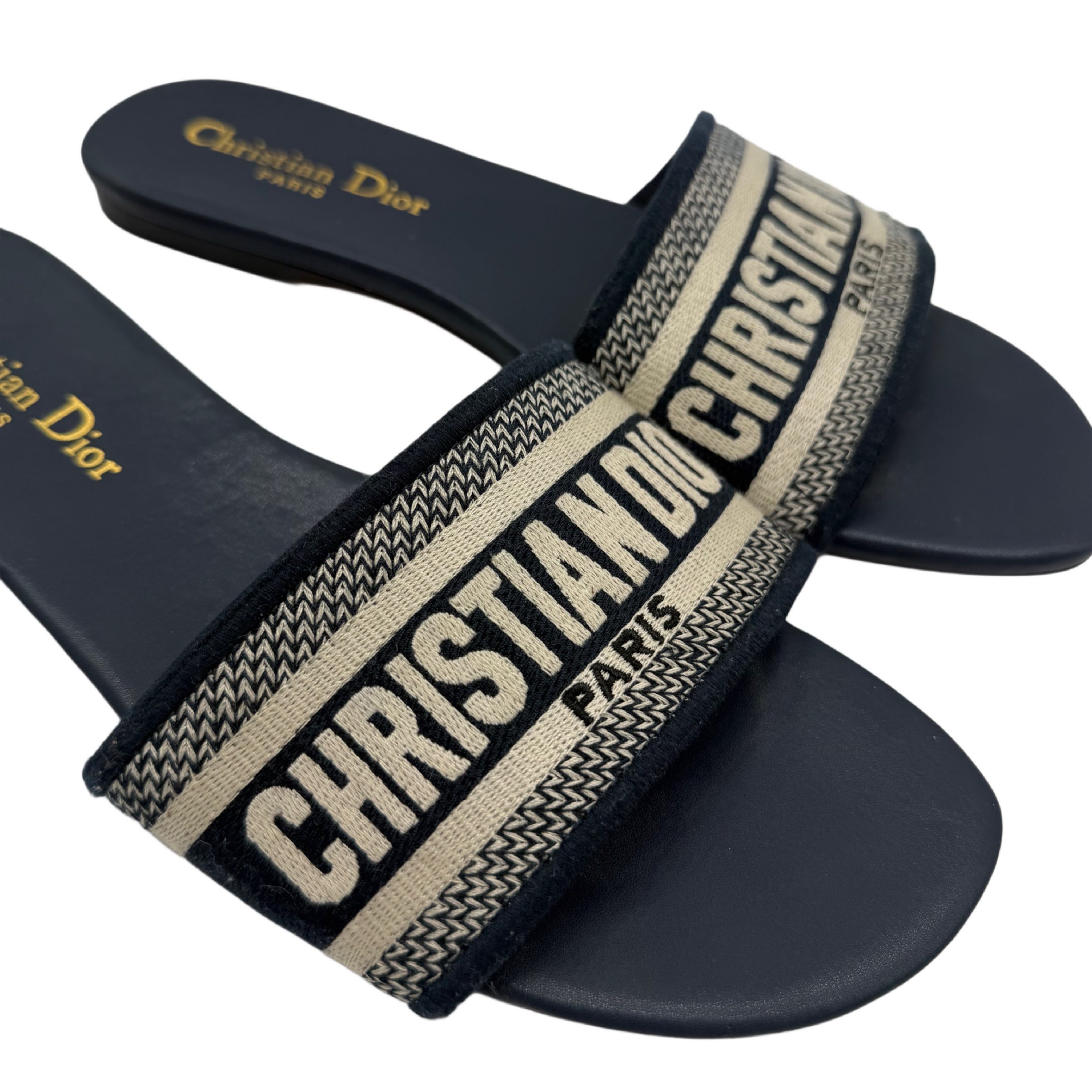 CHRISTIAN DIOR BLUE CLOTH SANDALS CHRISTIAN DIOR BLUE CLOTH SANDALS