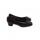 FERRAGAMO BLACK LEATHER LOW HEELS FERRAGAMO BLACK LEATHER LOW HEELS