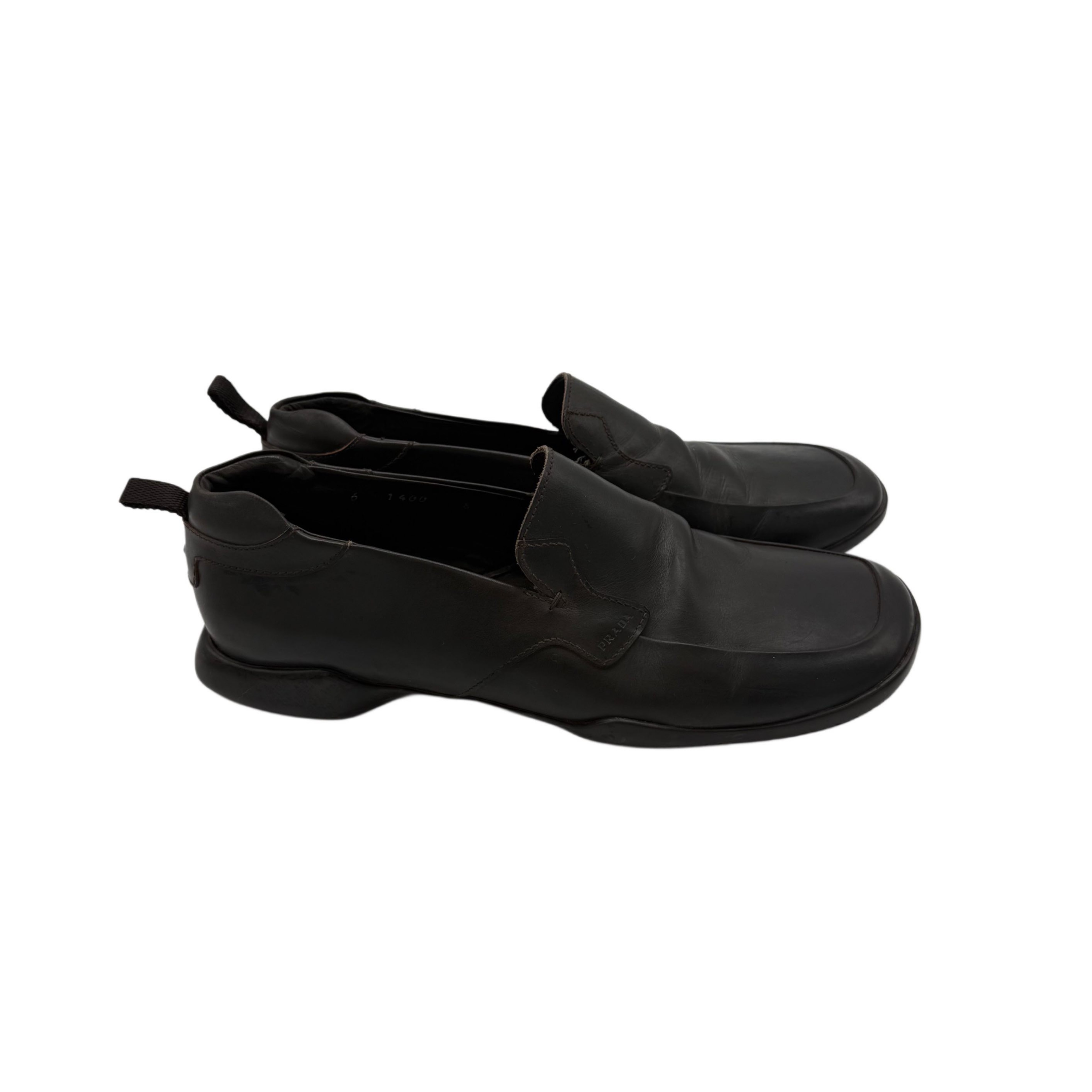 PRADA DARK BROWN LOAFERS PRADA DARK BROWN LOAFERS