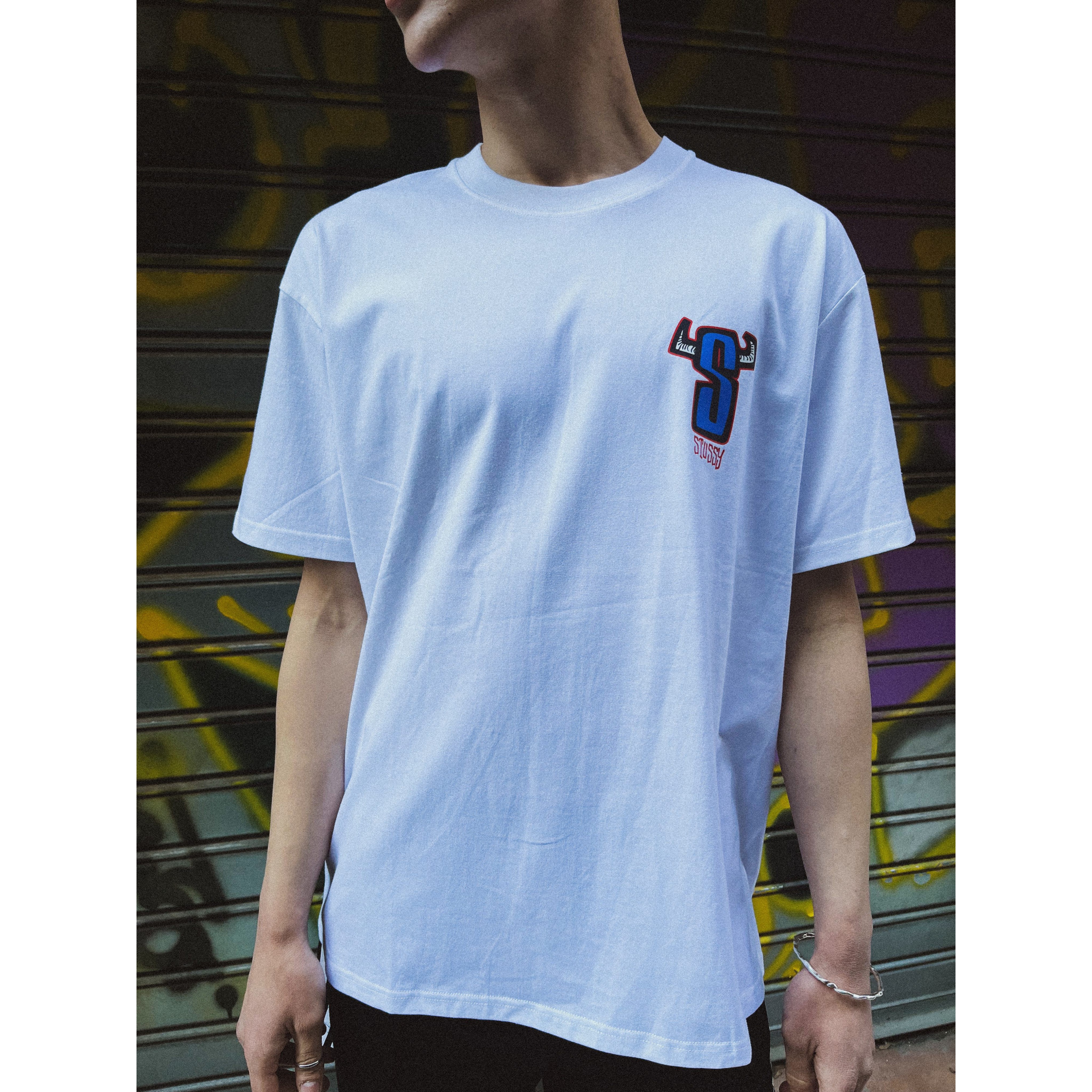STUSSY WHITE T-SHIRT STUSSY WHITE T-SHIRT