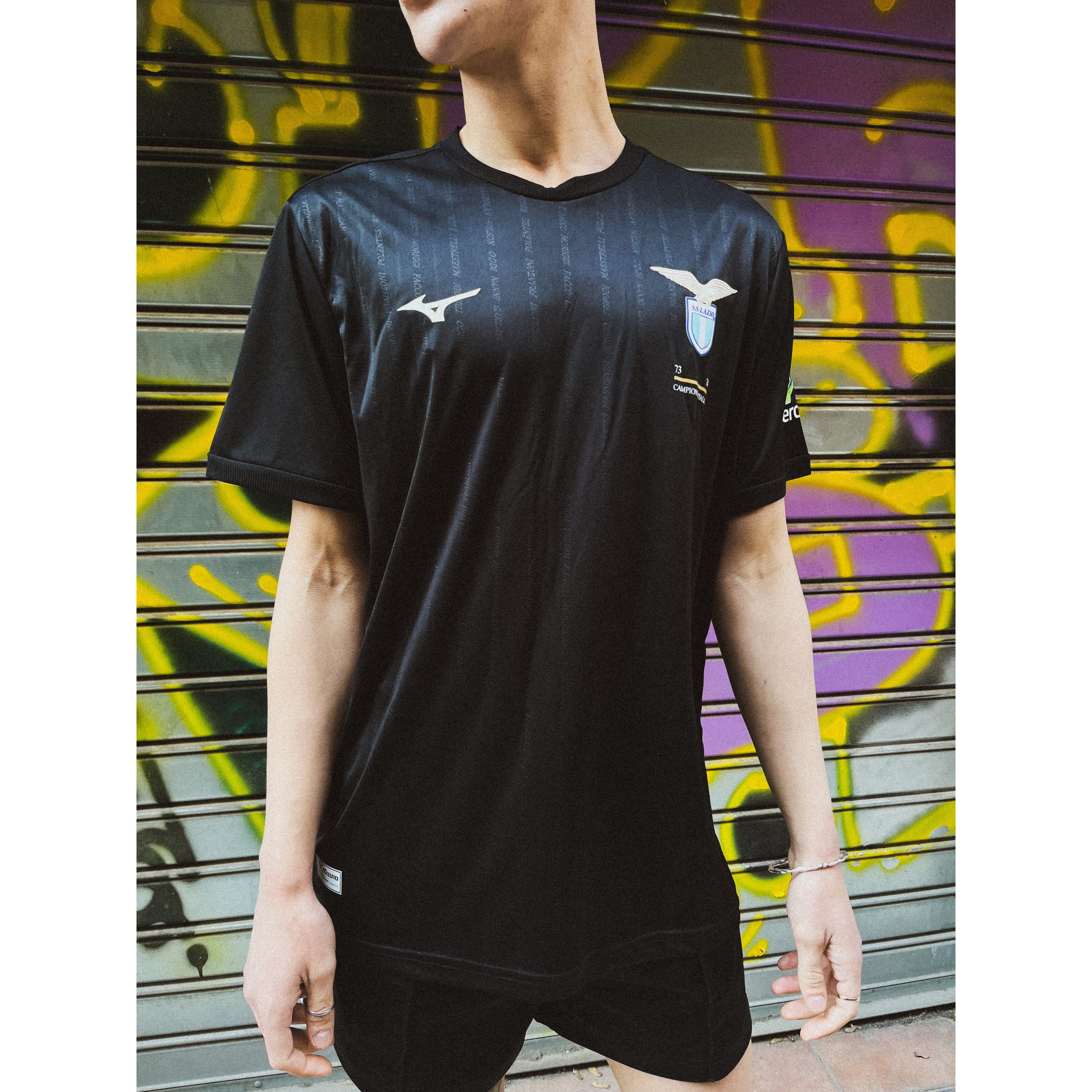 S.S LAZIO BLACK JERSEY "CAMPIONI D'ITALIA"