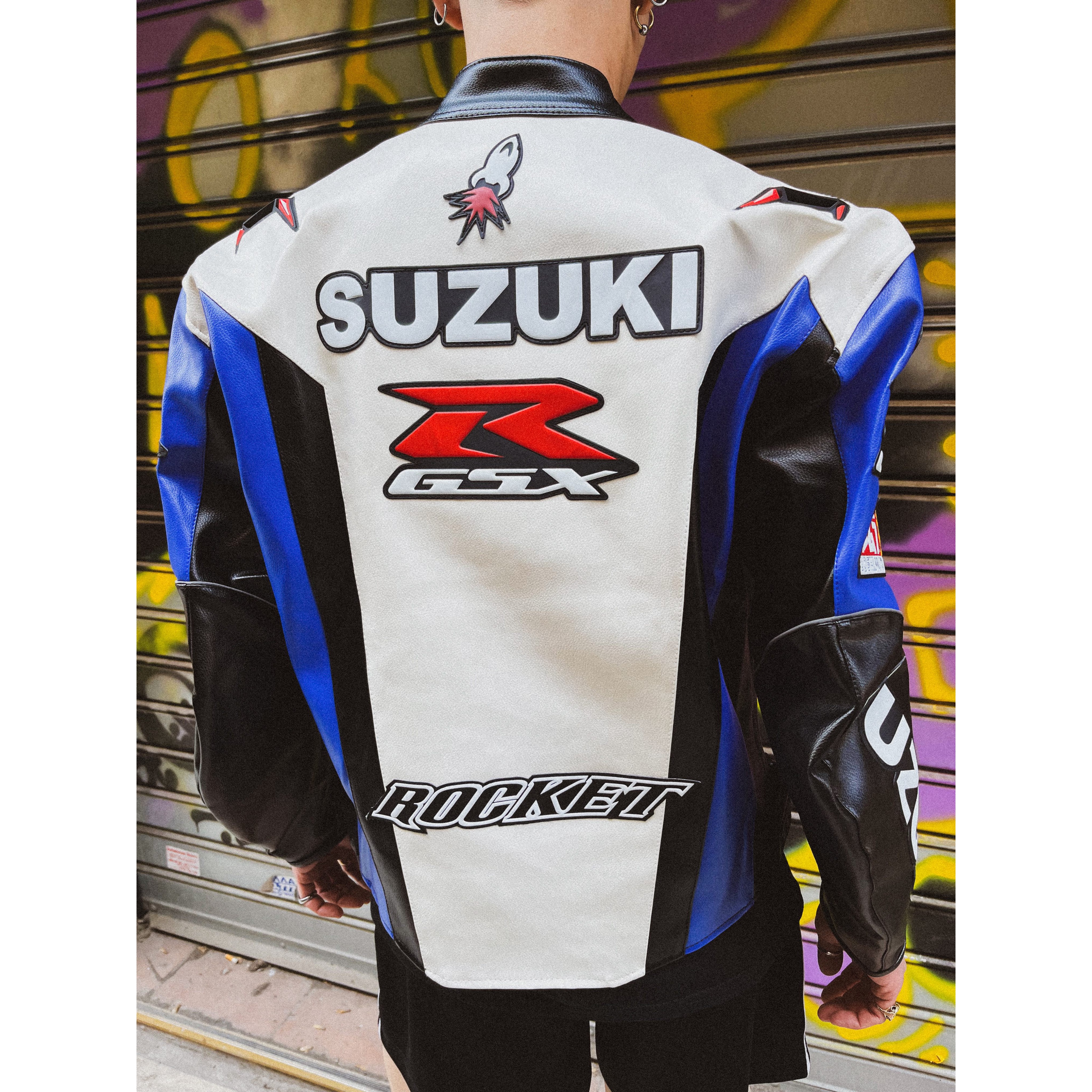 SUZUKI RACING LEATHER BIKE JACKET SUZUKI RACING LEATHER BIKE JACKET