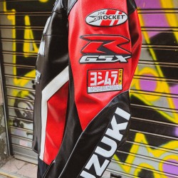 SUZUKI BLACK RACING LEATHER BIKE JACKET