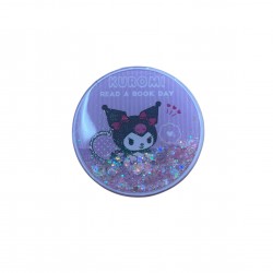 KUROMI ROUND DOUBLE COMPACT MIRROR WITH SEQUINS